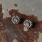 925 Sterling Silver Moonstone Big Sun Stud Earrings