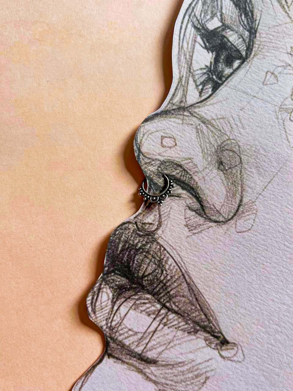 Trendy septum clip-on design 3 for easy, no-piercing wear