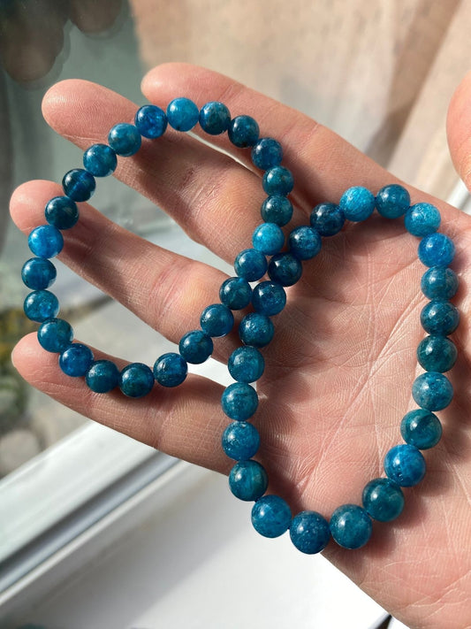 8MM Apatite Natural Crystal Bracelet for Healing