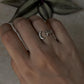 925 Sterling Silver Star Moon Adjustable Ring