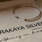 925 Sterling Silver Antique Hill Tribe Handcrafted Evil Eye  Adjustable Kada