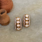 925 Sterling Silver Gold Plated Moissanite Polki Studs Earrings