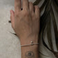 Elegant White Topaz North Star and Silver Beaded Stack Bracelet