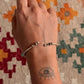 925 Sterling Silver Antique Hill Tribe Handcrafted Floral & Silver Beads Adjustable Kada
