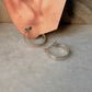 925 Sterling Silver Chunky Italian Plain Rectangular Hoops