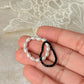 Natural Crystal Stretchy Fresh Water Pearl & Black Spinel Rings
