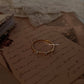 Chic Gold Vermeil ring with radiant Golden Hour white topaz