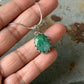 925 Sterling Silver Green Aventurine Faceted Oval Boho Handcrafted One of a Kind Pendant