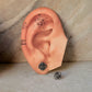 925 Sterling Silver Antique Plain Oxidised Boho Studs Earrings