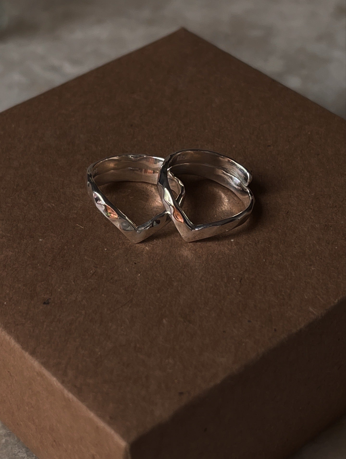 V hammered Pure 925 Sterling Silver Toe Ring