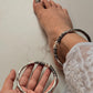 925 Sterling Silver Tribal Leg Kada - Design 2 Pure Daily Wear Single pc Anklet