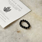 Black Onyx 4MM Crystal Stretchy Rings