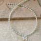 Natural Aquamarine, Shiny Pearls & Mother of Pearl Starfish 925 Sterling Silver Necklace