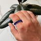 Natural Crystal Evil Eye 4mm Stretchy Rings
