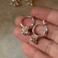 925 Sterling Silver Handcrafted Tribal Ghungroo Small Hoops Mandali Earrings