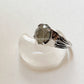 Labradorite Vintage Goth Style Checker Board Cut 925 Sterling Silver Ring