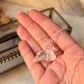 925 Sterling Silver Clear Quartz Duck Carved Pink Tourmaline Crystal Handcrafted Necklace