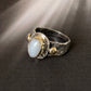 925 Sterling Silver Baroque Pearl Rustic Fusion Handcrafted Ring