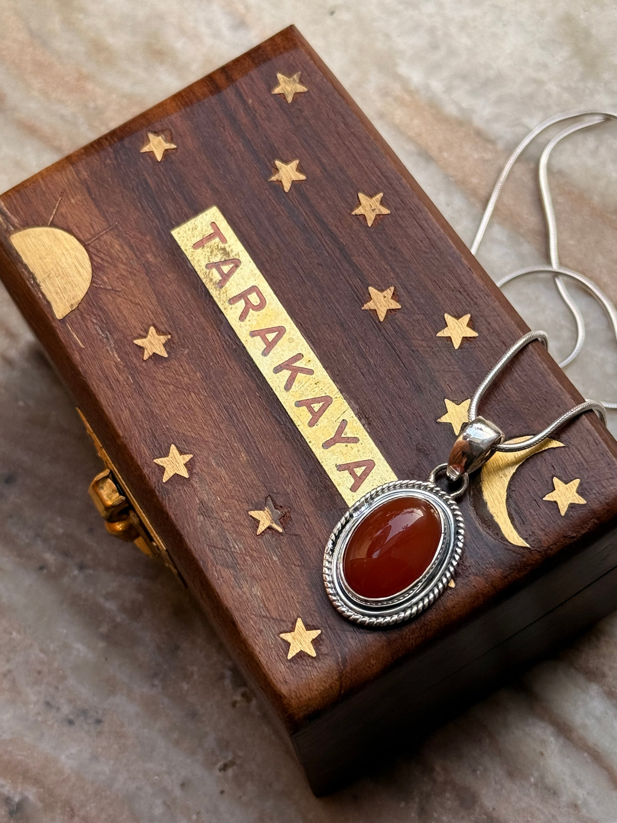 925 Sterling Silver Carnelian Oval Handcrafted One of a Kind Statement Pendant