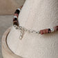 925 Sterling Silver Rhodonite Flat Tube Crystal Fresh Water Pearls Bracelet