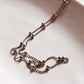 Delicate satellite silver chain with dotted details