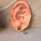 925 Sterling Silver Antique Plain Oxidised Boho Studs Earrings