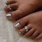 Sterling Silver Flower Band Toe Ring