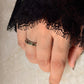 925 Sterling Silver Natural Multi Tourmaline Faceted Eternity Black Band Ring