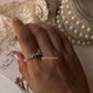 Elegant Ethiopian Opal Eternity Band Silver Ring