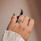 Charming Eye of Providence silver ring featuring a bold design