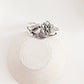 Sterling Silver Flower and Leaf Ring