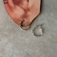 925 Sterling Silver Chunky Italian Laser Design Engraved Hoops