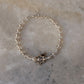 925 Sterling Silver Clear Quartz 4mm Silver Star Charm and Silver Disco Beads Bracelet - Beaded in Pure Silver 925 Wire
