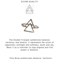 925 Sterling Silver Double Boho Triangle Ring