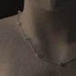 Handcrafted 925 silver cable chain choker necklace with freshwater pearls