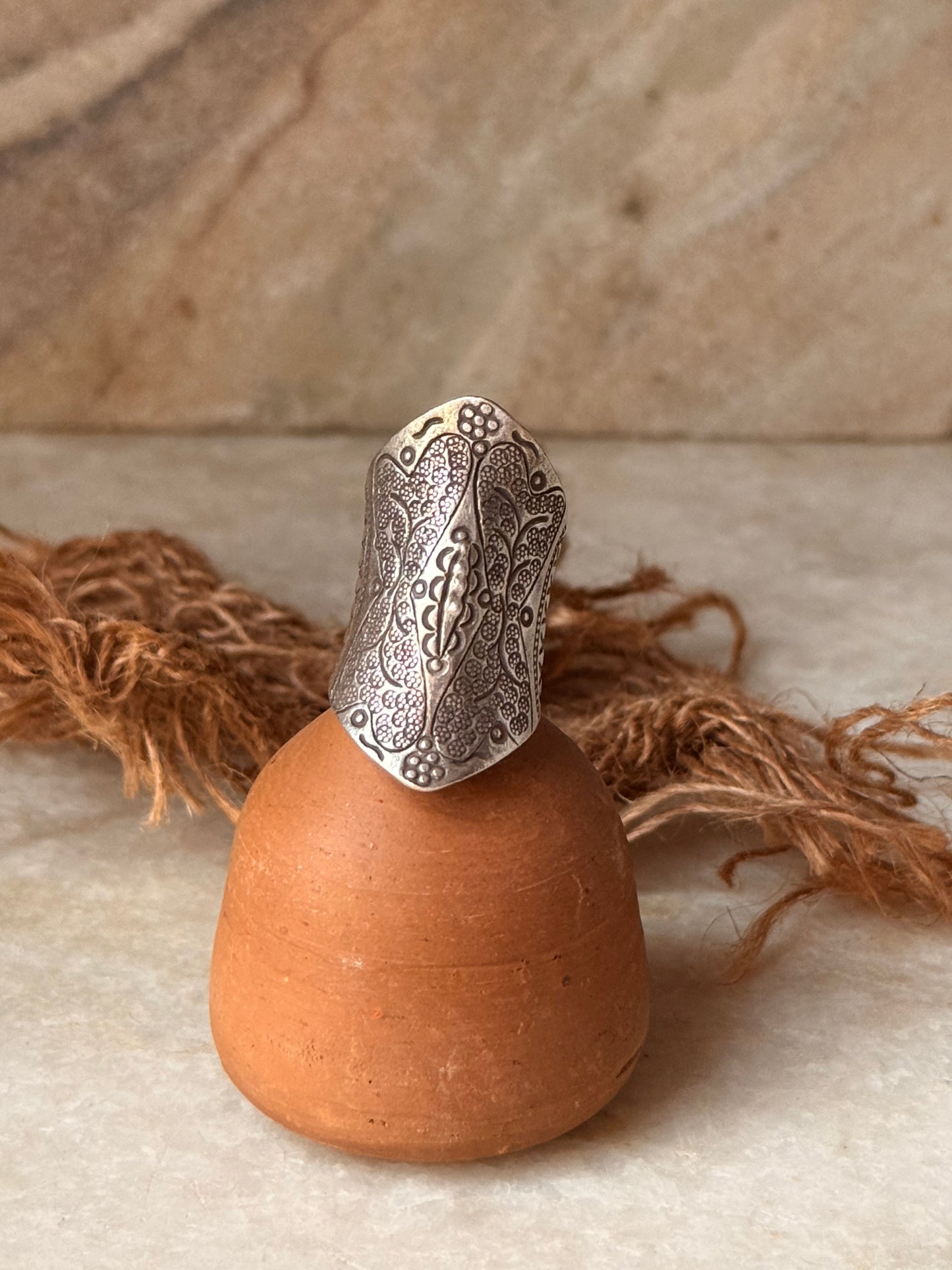 925 Sterling Silver Bohemian Imported Handcrafted Full Finger Adjustable Ring