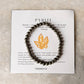 Natural Crystal Pyrite Round Plain 4mm Bracelet