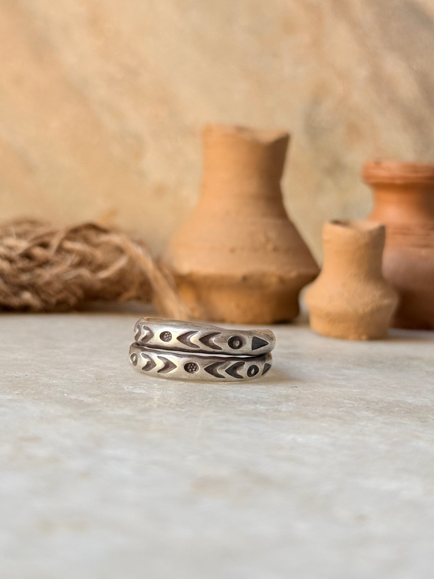 925 Sterling Silver Bohemian Hill Tribe Handcrafted Adjustable Ring