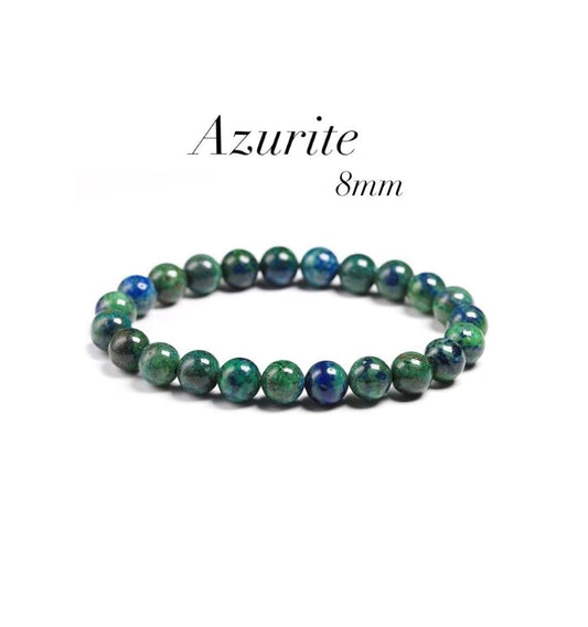 Azurite Natural Crystal Bracelet 8MM