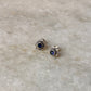 925 Sterling Silver South Screw Blue Cz Flower Studs