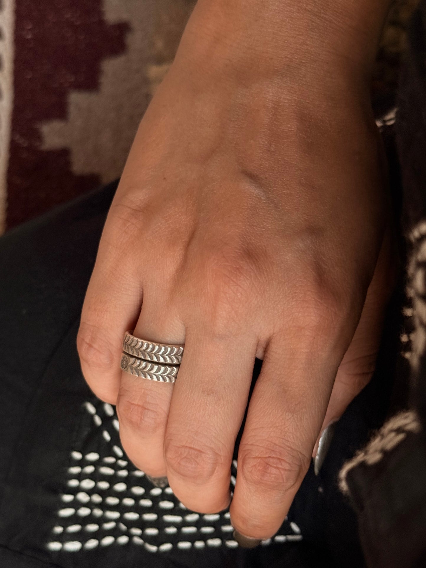 925 Sterling Silver Bohemian Hill Tribe Handcrafted Adjustable Ring