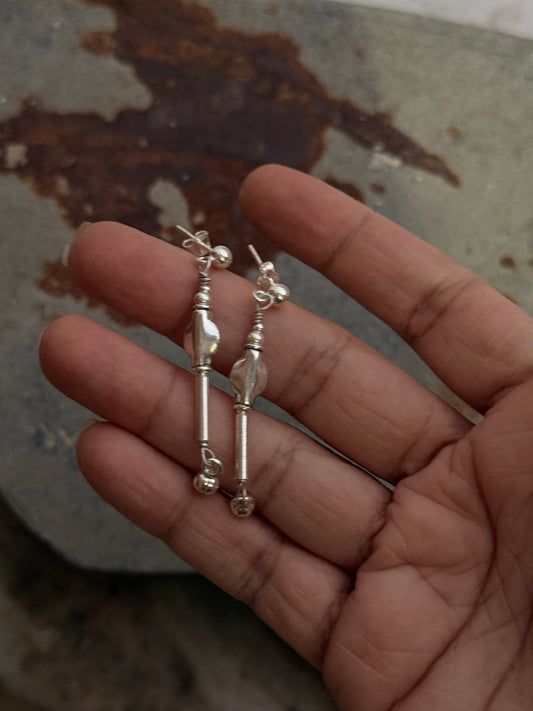 925 Sterling Silver Handcrafted Tribal Contemporary Mandali Earrings