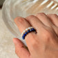 Natural Crystal Stretchy Lapis Lazuli 3-4mm & Fresh Water Pearl Rings