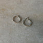 925 Sterling Silver Chunky Italian Laser Design Engraved Hoops