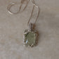 925 Sterling Silver Pherenite  Rectangle Wire Wrapped Handcrafted One of a Kind Pendant