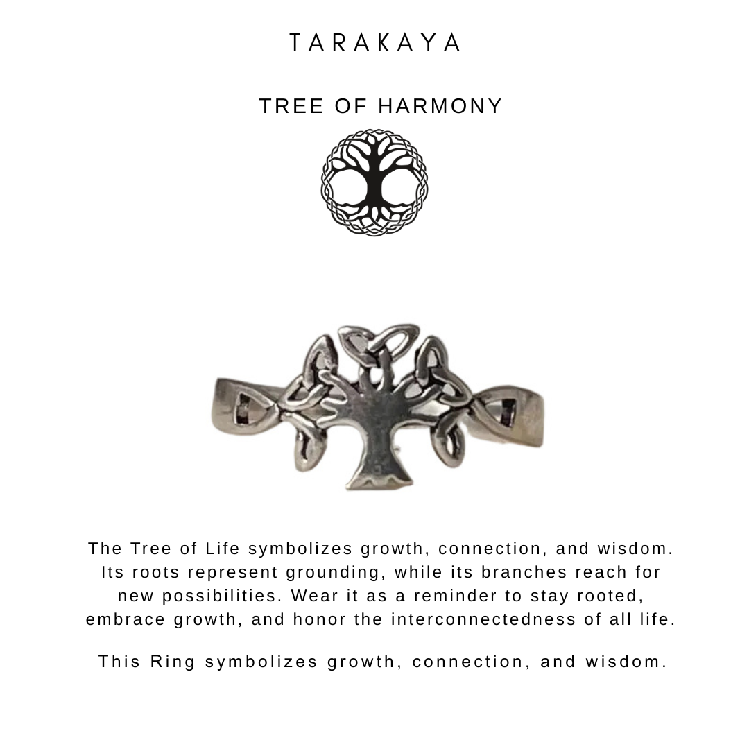 925 Sterling Silver Tree Of Life Small Boho Ring