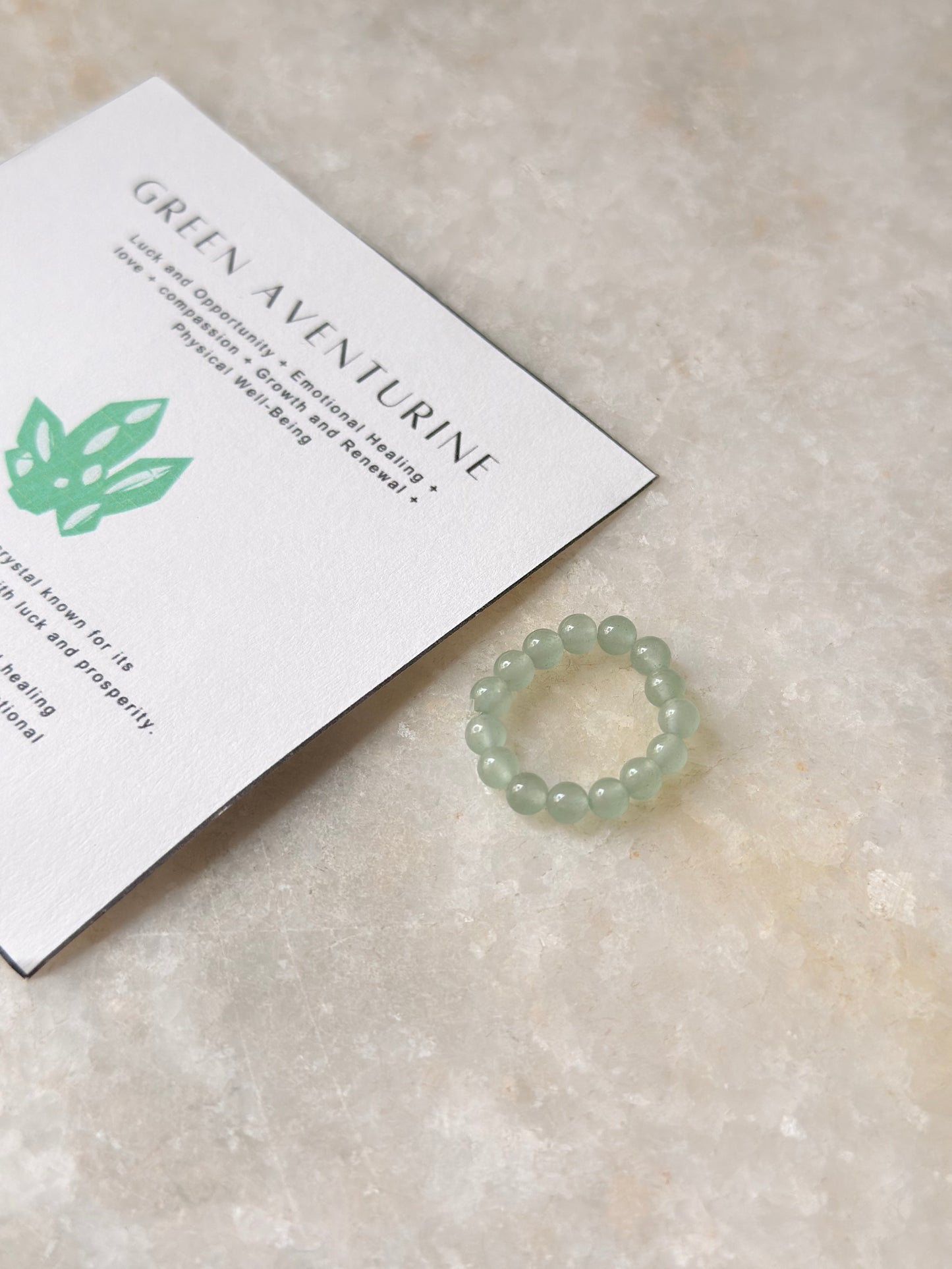 Green Aventurine 4MM Crystal Stretchy Rings