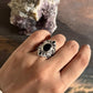 Chic Victorian Black Onyx Statement Ring Set in Silver