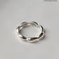 Floral Pattern Band Ring in 925 Silver
