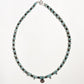 Blue Apatite & Pyrite Silver Charms Boho Choker Handcrafted Sterling Silver 925 Necklace
